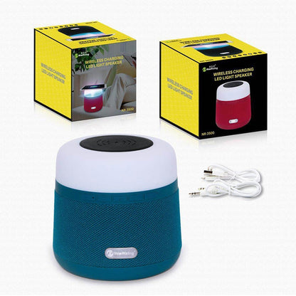 NewRixing NR-3500 Multi-function Atmosphere Light Wireless Charging Bluetooth Speaker with Hands-free Call Function, Support TF Card & USB & FM & AUX (Red) - Desktop Speaker by NewRixing | Online Shopping South Africa | PMC Jewellery | Buy Now Pay Later Mobicred