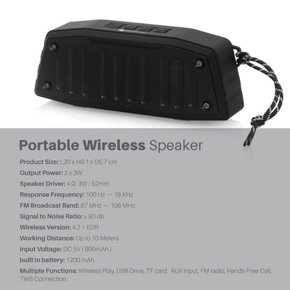 NewRixing NR-4019 Outdoor Portable Bluetooth Speaker with Hands-free Call Function, Support TF Card & USB & FM & AUX (Black) - Desktop Speaker by NewRixing | Online Shopping South Africa | PMC Jewellery | Buy Now Pay Later Mobicred