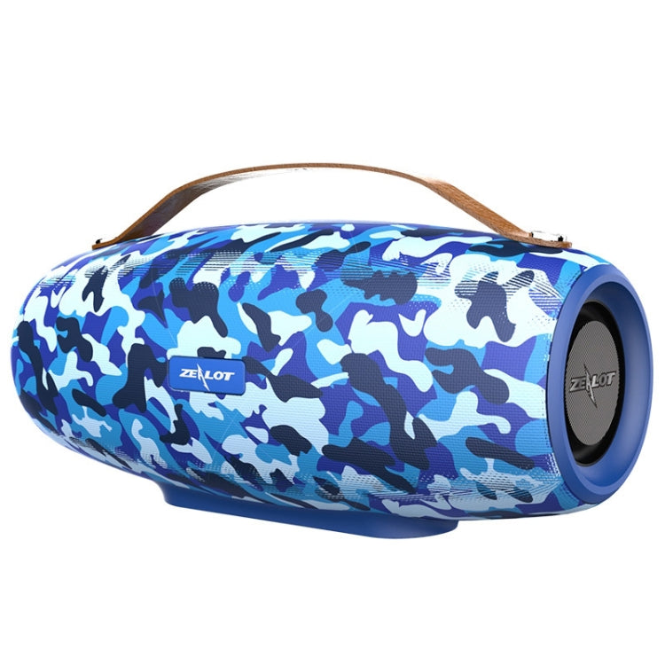 ZEALOT S27 Multifunctional Bass Wireless Bluetooth Speaker, Built-in Microphone, Support Bluetooth Call & AUX & TF Card & 1x93mm + 2x66mm Speakers(Camouflage Blue) - Desktop Speaker by ZEALOT | Online Shopping South Africa | PMC Jewellery | Buy Now Pay Later Mobicred