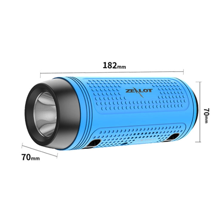 ZEALOT A1 Multifunctional Bass Wireless Bluetooth Speaker, Built-in Microphone, Support Bluetooth Call & AUX & TF Card & LED Lights (Brown) - free shipping - PMC Jewellery - Order now!