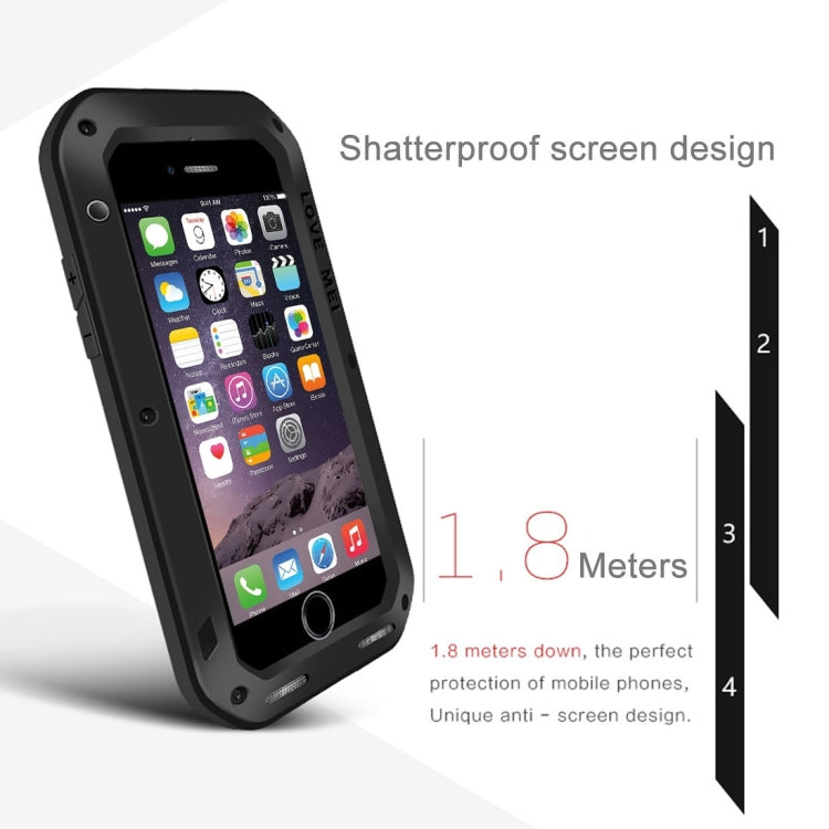LOVE MEI for  iPhone 7 Professional and Powerful Dustproof Shockproof Anti-slip Metal Protective Case(Silver) - free shipping - PMC TechLife - Order now!