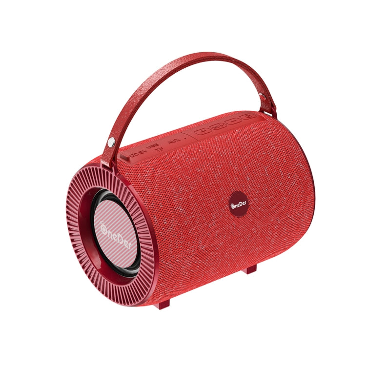 Oneder V3 Outdoor Hand-held Wireless Bluetooth Speaker, Support Hands-free & FM & TF Card & AUX & USB Drive (Red) - Desktop Speaker by OneDer | Online Shopping South Africa | PMC Jewellery | Buy Now Pay Later Mobicred