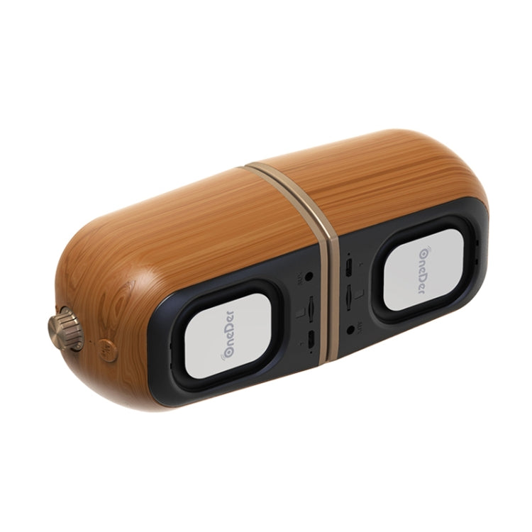 Oneder V8 Magnetic Suction Pair Stereo Sound Box Wireless Bluetooth Speaker with Strap, Support Hands-free & TF Card & AUX & USB Drive(Bronze) - Desktop Speaker by OneDer | Online Shopping South Africa | PMC Jewellery | Buy Now Pay Later Mobicred