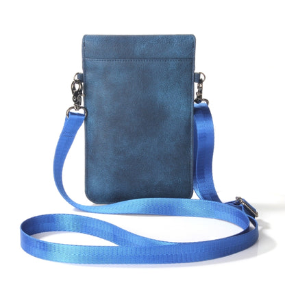 6.3 inch and Below Universal PU Leather Double Zipper Shoulder Carrying Bag with Card Slots & Wallet for Sony, Huawei, Meizu, Lenovo, ASUS, Cubot, Oneplus, Dreami, Oukitel, Xiaomi, Ulefone, Letv, DOOGEE, Vkworld, and other Smartphones (Dark Blue) - More iPhone Cases by PMC Jewellery | Online Shopping South Africa | PMC Jewellery | Buy Now Pay Later Mobicred