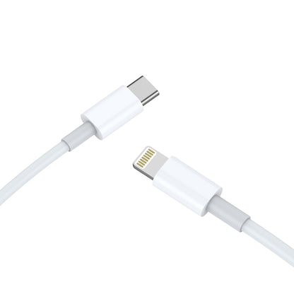 AWEI CL-68 3A Type-C / USB-C to 8 Pin PD Fast Charging Data Cable, Length: 1m(White) - Normal Style Cable by awei | Online Shopping South Africa | PMC Jewellery | Buy Now Pay Later Mobicred