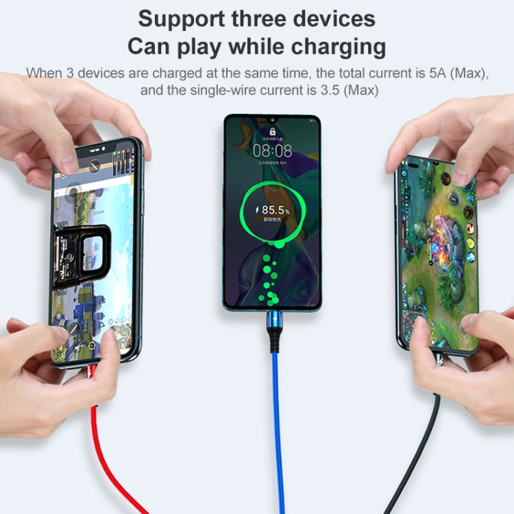 K061 1.2m 5A 3 in 1 USB to 8 Pin + USB-C / Type-C + Micro USB Round Fast Charging Data Cable - free shipping - PMC Jewellery - Order now!