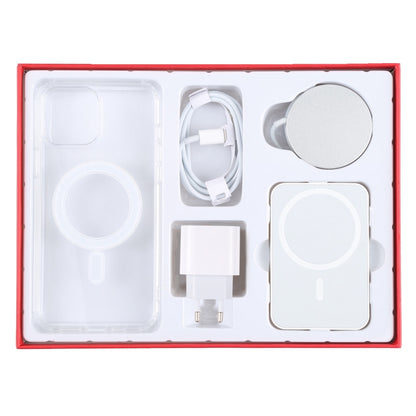 5 in 1 Data Cable + Travel Charger + Wired / Wireless MagSafe Magnetic Wireless Charger + MagSafe Magnetic Phone Case Digital Gift Box Set for iPhone 13, EU Plug(Red) - Wireless Charger by PMC Jewellery | Online Shopping South Africa | PMC Jewellery | Buy Now Pay Later Mobicred