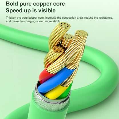 YT23085 Carved 3.5A 3 in 1 USB to Type-C / 8 Pin / Micro USB Fast Charging Cable, Cable Length: 1.2m(Green) - Multifunction Cable by PMC Jewellery | Online Shopping South Africa | PMC Jewellery | Buy Now Pay Later Mobicred