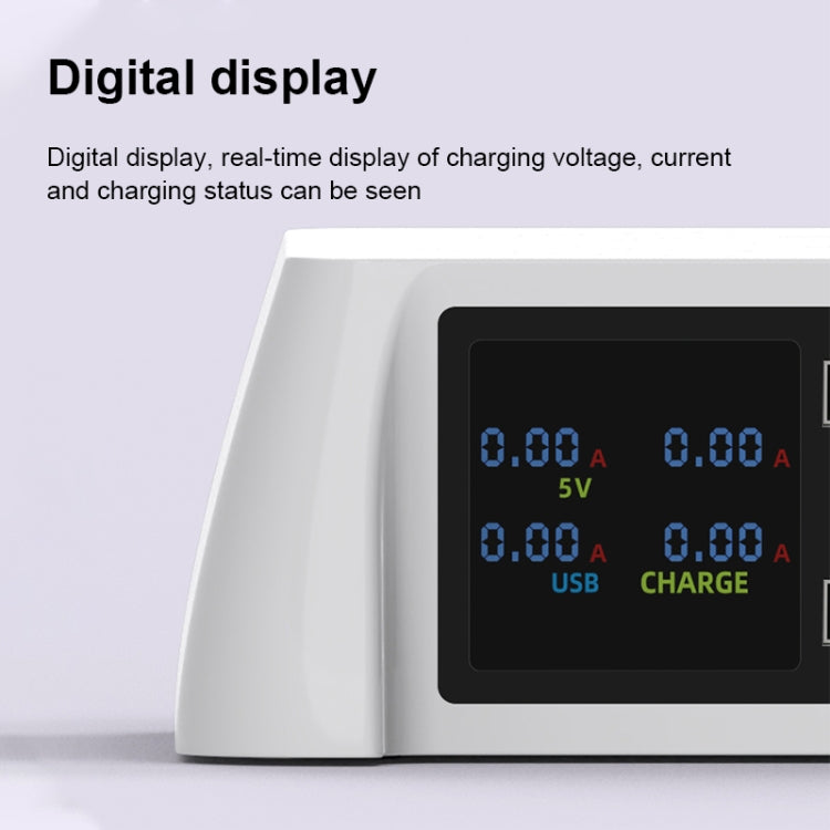 F96 100W USB x3 + PD Multi-function Smart Wireless Charger Charging Station - Multifunction Charger by PMC Jewellery | Online Shopping South Africa | PMC Jewellery | Buy Now Pay Later Mobicred