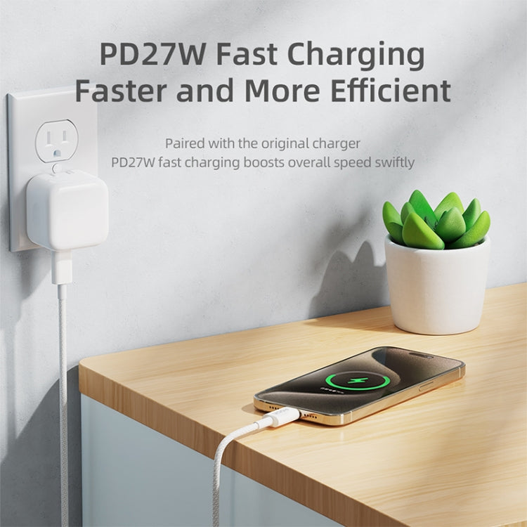 ROCK Z20 1m PD27W USB-C / Type-C to 8 Pin Fast Charging Data Cable - free shipping - PMC Jewellery - Order now!