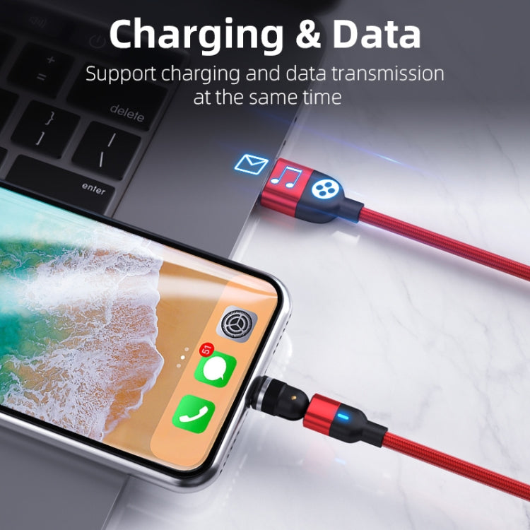 1m 3A Output 3 in 1 USB to 8 Pin + USB-C / Type-C + Micro USB 540 Degree Rotating Magnetic Data Sync Charging Cable(Black) - Charging Cable & Head by PMC Jewellery | Online Shopping South Africa | PMC Jewellery | Buy Now Pay Later Mobicred