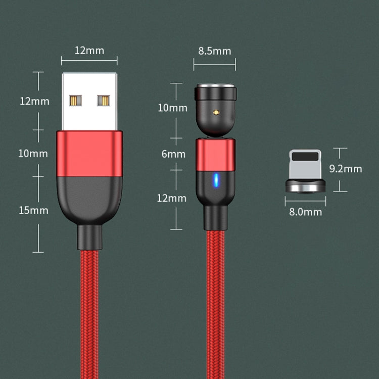 2m 3A Output USB to 8 Pin 540 Degree Rotating Magnetic Data Sync Charging Cable(Black) - Charging Cable & Head by PMC Jewellery | Online Shopping South Africa | PMC Jewellery | Buy Now Pay Later Mobicred