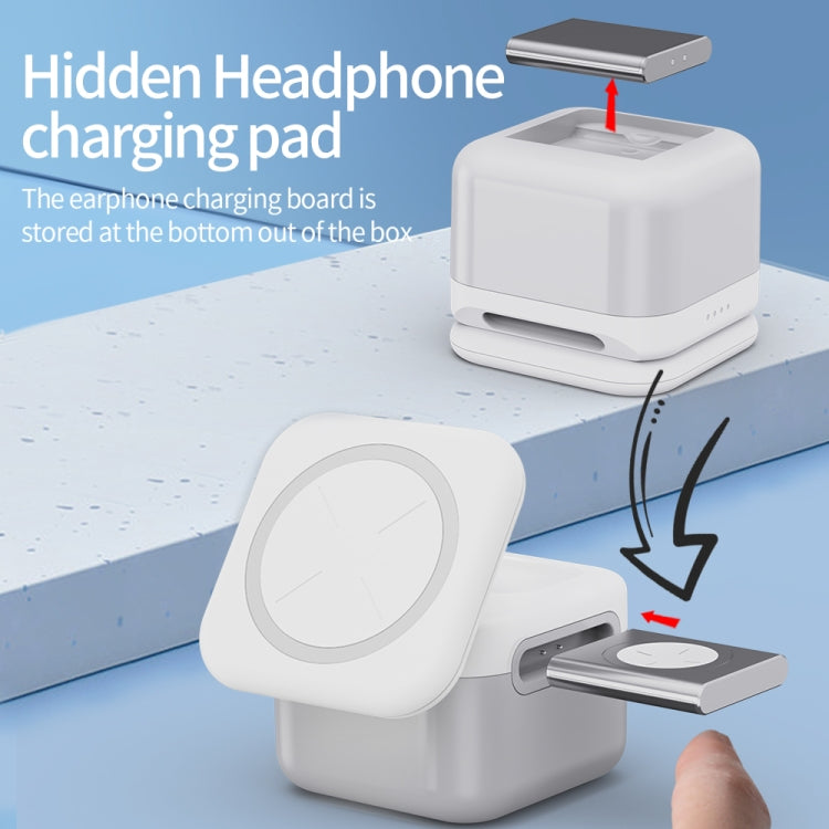 H31 15W 3 in 1 Magnetic Multifunctional Wireless Charger (White) - Wireless Charger by PMC Jewellery | Online Shopping South Africa | PMC Jewellery | Buy Now Pay Later Mobicred