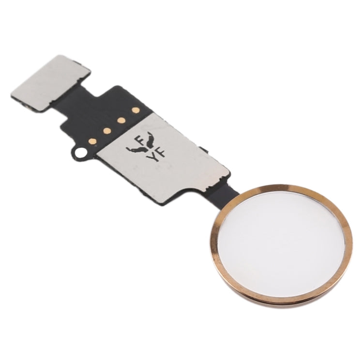 Home Button (3rd ) with Flex Cable (Not Supporting Fingerprint Identification) for iPhone 8 Plus / 7 Plus / 8 / 7(Gold) - Button & Card Slots by PMC TechLife | Online Shopping South Africa | PMC TechLife | Buy Now Pay Later Mobicred
