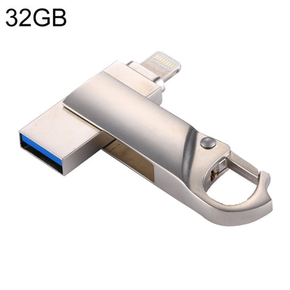 RQW-10F 2 in 1 USB 2.0 & 8 Pin 32GB Keychain Flash Drive - U Disk & Card Reader by PMC Jewellery | Online Shopping South Africa | PMC Jewellery | Buy Now Pay Later Mobicred