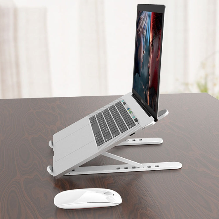 YMB1028 Portable Folding Desktop Holder Bracket for Laptop / Tablet(Silver) - MacBook Holder by PMC Jewellery | Online Shopping South Africa | PMC Jewellery | Buy Now Pay Later Mobicred