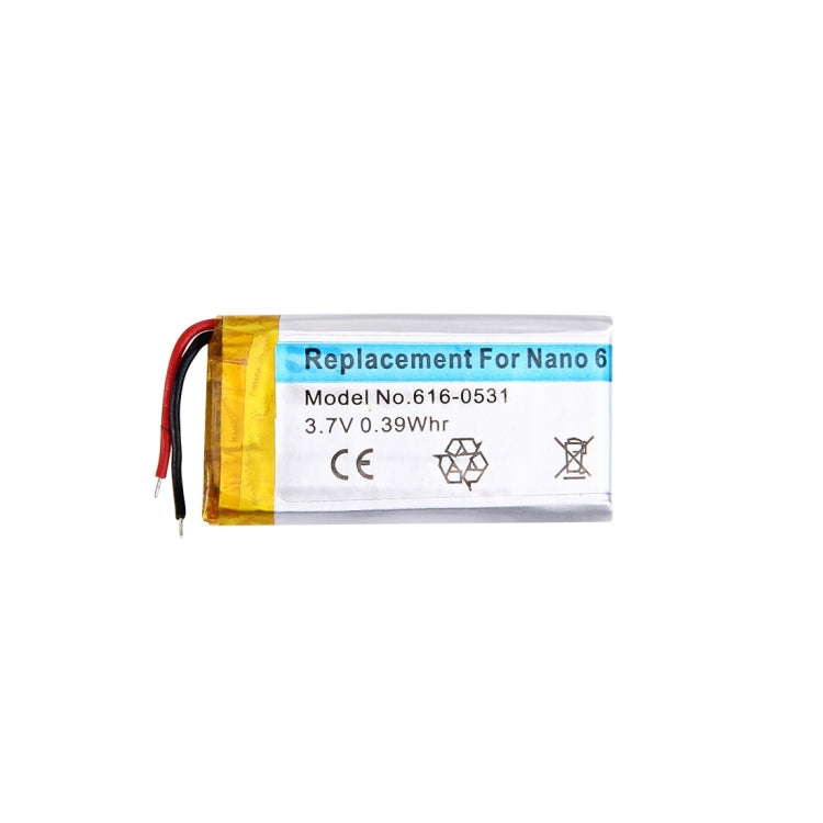 Rechargeable Li-ion Battery for iPod nano 6th 3.7V 0.39Whr - Other Parts by PMC Jewellery | Online Shopping South Africa | PMC Jewellery | Buy Now Pay Later Mobicred