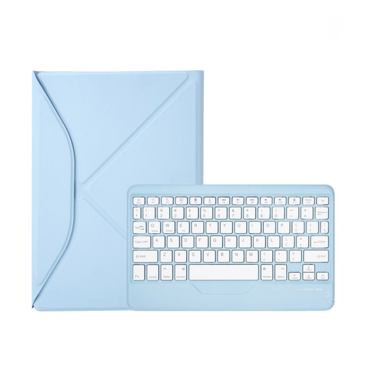 Z098B Pen Slot Bluetooth Keyboard Leather Tablet Case For iPad Air 2022/2020 (Sky Blue) - For iPad Air by PMC TechLife | Online Shopping South Africa | PMC TechLife