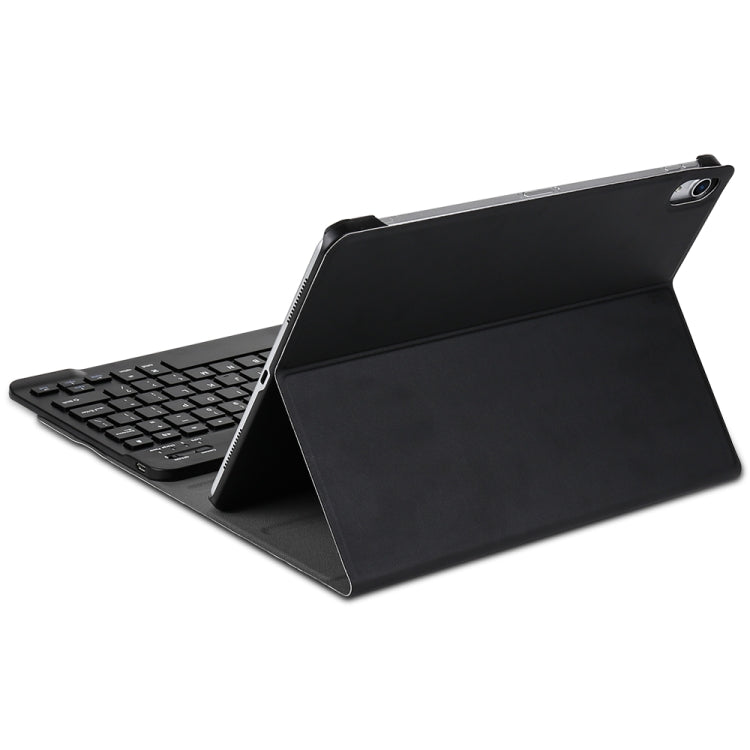 Detachable Bluetooth Keyboard + Brushed Texture Horizontal Flip Leather Tablet Case with Holder for iPad Pro 11 inch (2018)(Black) - For iPad Pro by PMC TechLife | Online Shopping South Africa | PMC TechLife