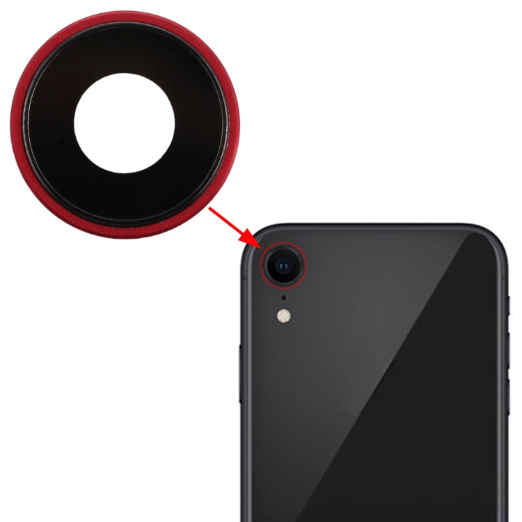 Back Camera Bezel with Lens Cover for iPhone XR(Red) - Camera Series by PMC TechLife | Online Shopping South Africa | PMC TechLife | Buy Now Pay Later Mobicred