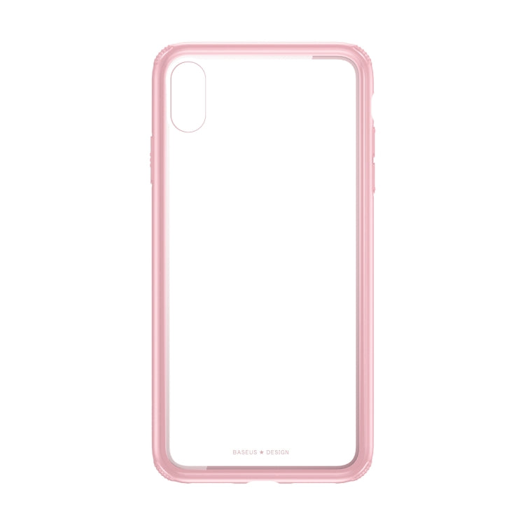 For iPhone XR Baseus Original Tempered Glass Case(Pink) - More iPhone Cases by Baseus | Online Shopping South Africa | PMC Jewellery | Buy Now Pay Later Mobicred