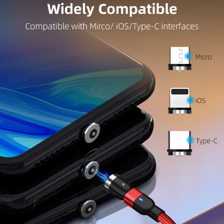 2m 2A Output USB to 8 Pin Nylon Braided Rotate Magnetic Charging Cable(Black) - Charging Cable & Head by PMC Jewellery | Online Shopping South Africa | PMC Jewellery | Buy Now Pay Later Mobicred