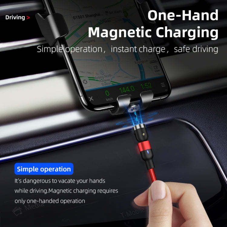 1m 2A Output 3 in 1 USB to 8 Pin + USB-C / Type-C + Micro USB Nylon Braided Rotate Magnetic Charging Cable (Purple) - Charging Cable & Head by PMC Jewellery | Online Shopping South Africa | PMC Jewellery | Buy Now Pay Later Mobicred
