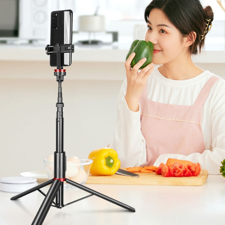 Aluminum Alloy Mobile Phone Bluetooth Selfie Stick Live Floor Tripod Bracket, Height: 1.5m - Selfie Sticks by PMC TechLife | Online Shopping South Africa | PMC TechLife | Buy Now Pay Later Mobicred