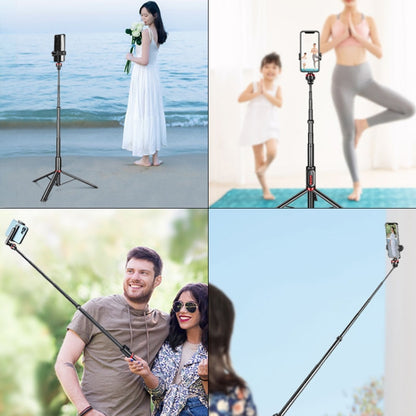 Aluminum Alloy Mobile Phone Bluetooth Selfie Stick Live Floor Tripod Bracket, Height: 1.5m - Selfie Sticks by PMC Jewellery | Online Shopping South Africa | PMC Jewellery | Buy Now Pay Later Mobicred