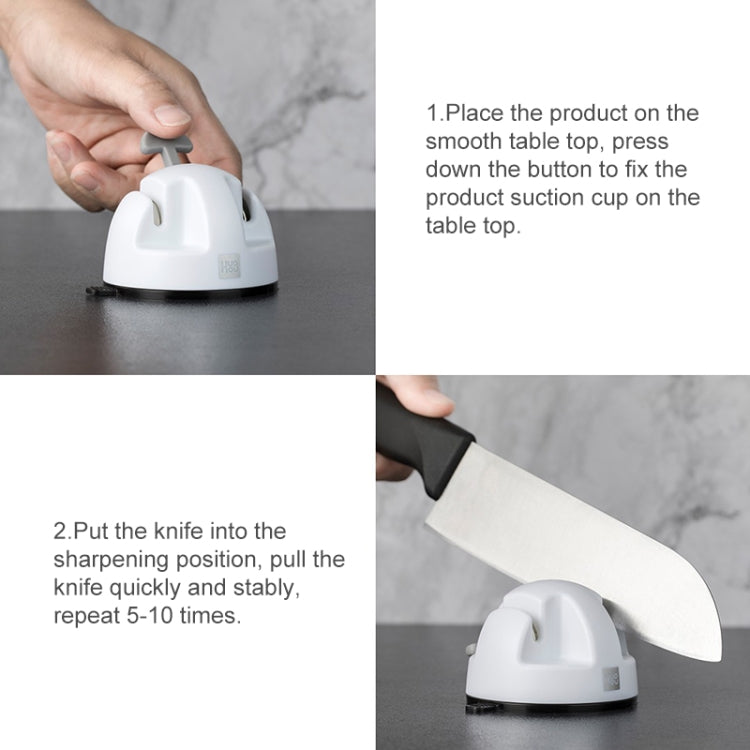 Original Xiaomi Youpin Huohou Kitchen Mini Double Wheel Knife Sharpener (White) - Knife Sharpener by Xiaomi | Online Shopping South Africa | PMC TechLife | Buy Now Pay Later Mobicred