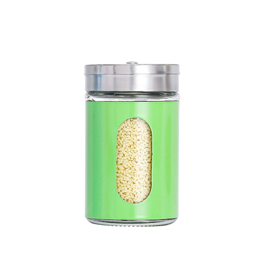 Stainless Steel Lid Glass Seasoning Jar Kitchen Supplies (Green) - Condiment Bottles & Hip Flasks by PMC Jewellery | Online Shopping South Africa | PMC Jewellery | Buy Now Pay Later Mobicred