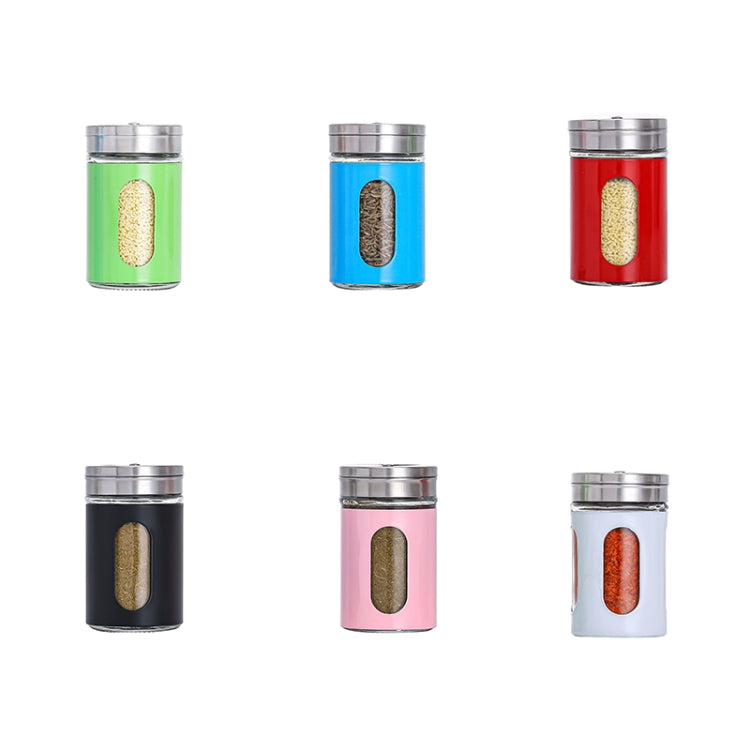 Stainless Steel Lid Glass Seasoning Jar Kitchen Supplies (White) - Condiment Bottles & Hip Flasks by PMC TechLife | Online Shopping South Africa | PMC TechLife | Buy Now Pay Later Mobicred