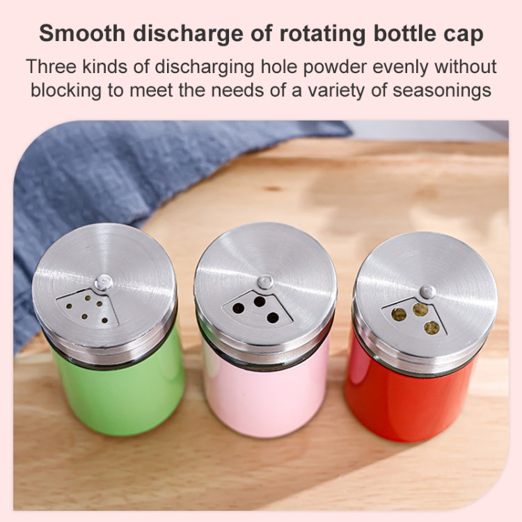 Stainless Steel Lid Glass Seasoning Jar Kitchen Supplies (Blue) - Condiment Bottles & Hip Flasks by PMC TechLife | Online Shopping South Africa | PMC TechLife | Buy Now Pay Later Mobicred