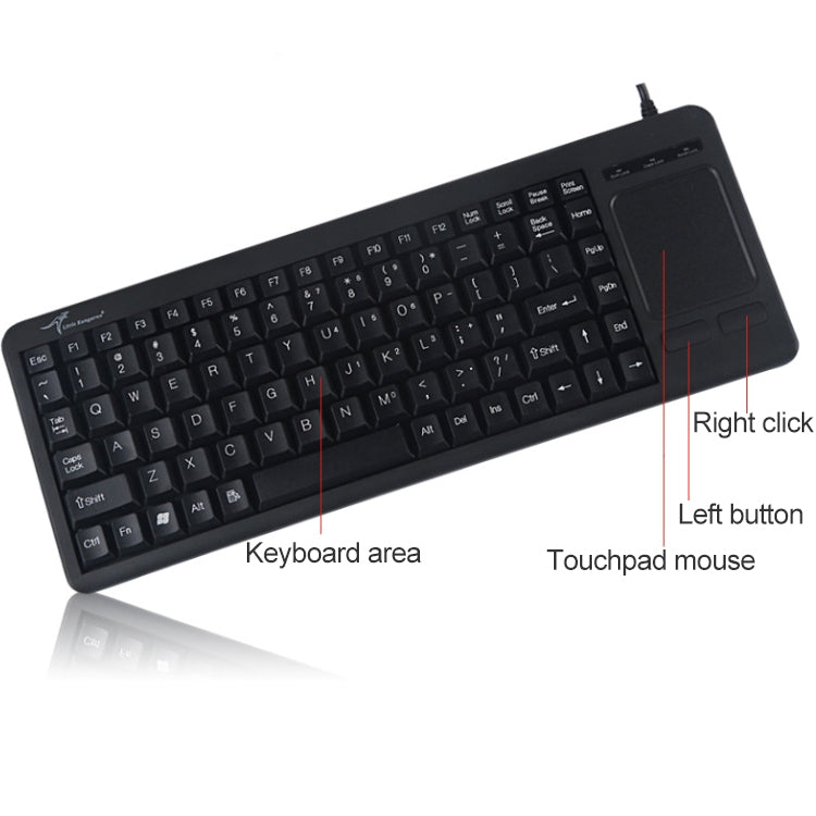 DS-8800 USB Interface Prevent Water Splashing Laser Engraving Character One-piece Wired Touchpad Keyboard, Length: 1.5m - Wired Keyboard by PMC Jewellery | Online Shopping South Africa | PMC Jewellery | Buy Now Pay Later Mobicred