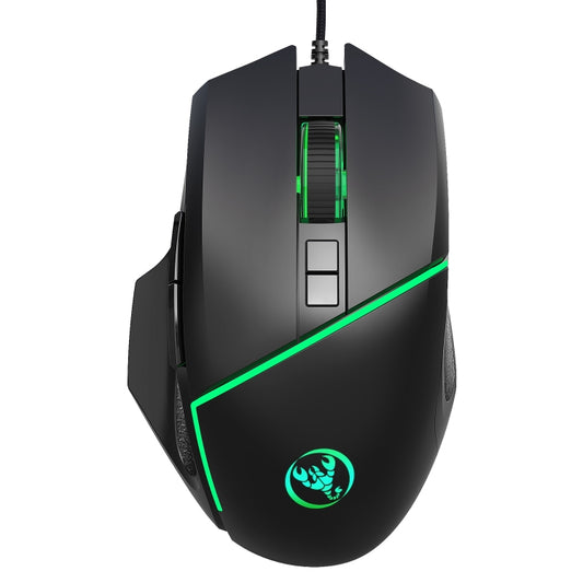 HXSJ A876 Wired Mouse Colorful Synchronous Light Emission 6400dpi Adjustable Light Gaming Mouse, Length: 150cm - Wired Mice by HXSJ | Online Shopping South Africa | PMC Jewellery | Buy Now Pay Later Mobicred