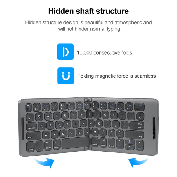 B088 Universal Mini Foldable Three-channel Bluetooth Wireless Keyboard - Mini Keyboard by PMC Jewellery | Online Shopping South Africa | PMC Jewellery | Buy Now Pay Later Mobicred