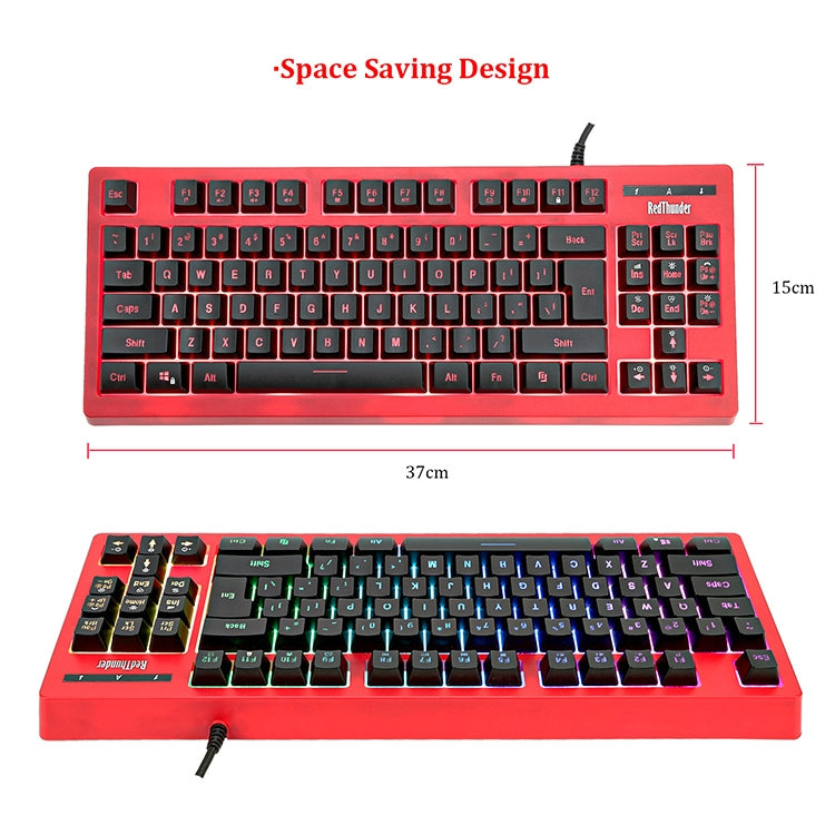 PK-870 USB Port RGB Lighting Mechanical Gaming Wired Keyboard (Black) - Wired Keyboard by PMC Jewellery | Online Shopping South Africa | PMC Jewellery | Buy Now Pay Later Mobicred