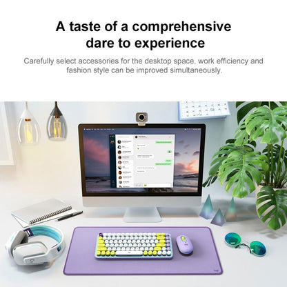 Logitech POP KEYS Round Button Bluetooth Mechanical Keyboard (Purple) - Wireless Keyboard by Logitech | Online Shopping South Africa | PMC Jewellery | Buy Now Pay Later Mobicred