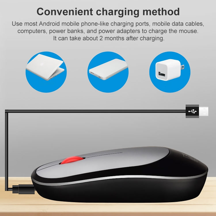 ZGB 360 2.4G Computer Laptop Wireless Chargeable Mini Mouse 1000dpi(Black) - Wireless Mice by Chasing Leopard | Online Shopping South Africa | PMC Jewellery | Buy Now Pay Later Mobicred