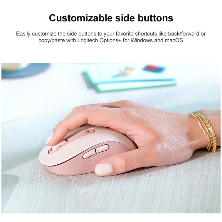 Logitech M650 5-keys 2000 DPI Wireless Bluetooth Silent Mouse (Pink) - free shipping - PMC Jewellery - Order now!