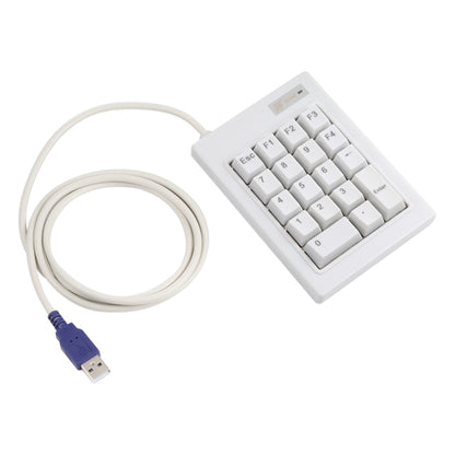 DX-18A 18-keys USB Wired Mechanical Black Shaft Mini Numeric Keyboard (White) - Mini Keyboard by PMC Jewellery | Online Shopping South Africa | PMC Jewellery | Buy Now Pay Later Mobicred