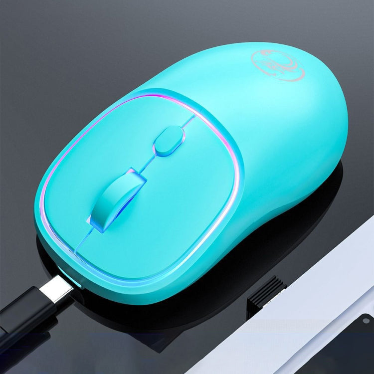 iMICE W-618 Rechargeable 4 Buttons 1600 DPI 2.4GHz Silent Wireless Mouse for Computer PC Laptop (Blue) - Wireless Mice by iMICE | Online Shopping South Africa | PMC Jewellery | Buy Now Pay Later Mobicred