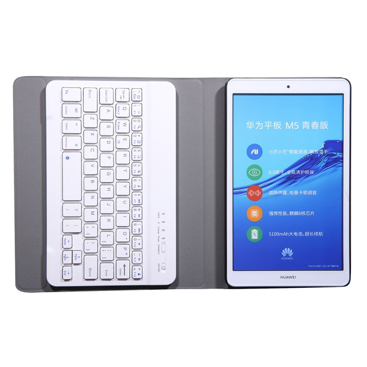 A0M5 Detachable Bluetooth Keyboard + Ultrathin Horizontal Flip Leather Tablet Case for Huawei MediaPad M5 & Honor Tab 5 8 inch, with Holder(Gold) - Huawei Keyboard by PMC Jewellery | Online Shopping South Africa | PMC Jewellery