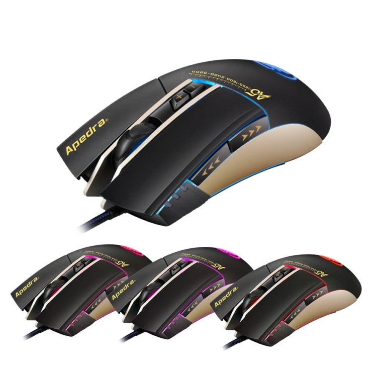 Apedra iMICE A5 High Precision Gaming Mouse LED four color controlled breathing light USB 7 Buttons 3200 DPI Wired Optical Gaming Mouse for Computer PC Laptop(Black) - Wired Mice by iMICE | Online Shopping South Africa | PMC TechLife | Buy Now Pay Later Mobicred