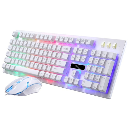 ZGB G20 1600 DPI Professional Wired Glowing Mechanical Feel Suspension Keyboard + Optical Mouse Kit for Laptop, PC(White) - Wired Keyboard by PMC Jewellery | Online Shopping South Africa | PMC Jewellery | Buy Now Pay Later Mobicred