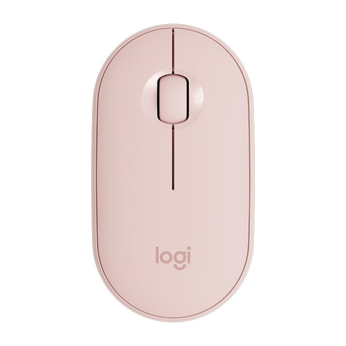 Logitech Pebble Cobblestone Shape Thin 3-keys 1000DPI Mute Wireless Bluetooth Optical Mouse, Wireless Range: 10m (Pink) - Wireless Mice by Logitech | Online Shopping South Africa | PMC Jewellery | Buy Now Pay Later Mobicred