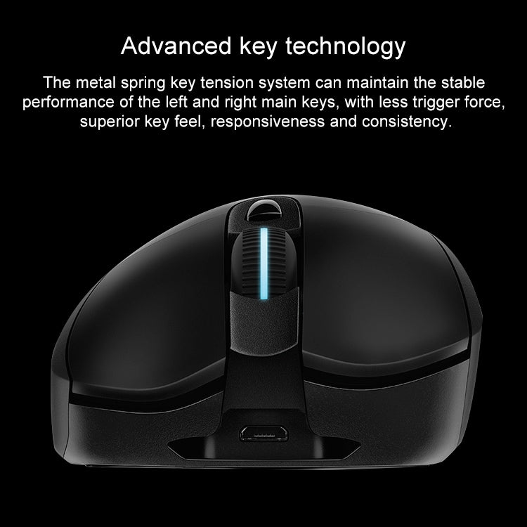 Logitech G703 LIGHTSPEED 16000 DPI 6 Programmable Buttons HERO 16K Sensor RGB Backlight Wireless Optical Gaming Mouse(Black) - free shipping - PMC TechLife - Order now!