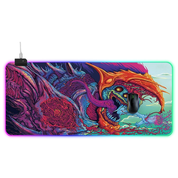 Computer Monster Pattern Illuminated Mouse Pad, Size: 90 x 40 x 0.4cm - Mouse Pads by PMC TechLife | Online Shopping South Africa | PMC TechLife | Buy Now Pay Later Mobicred