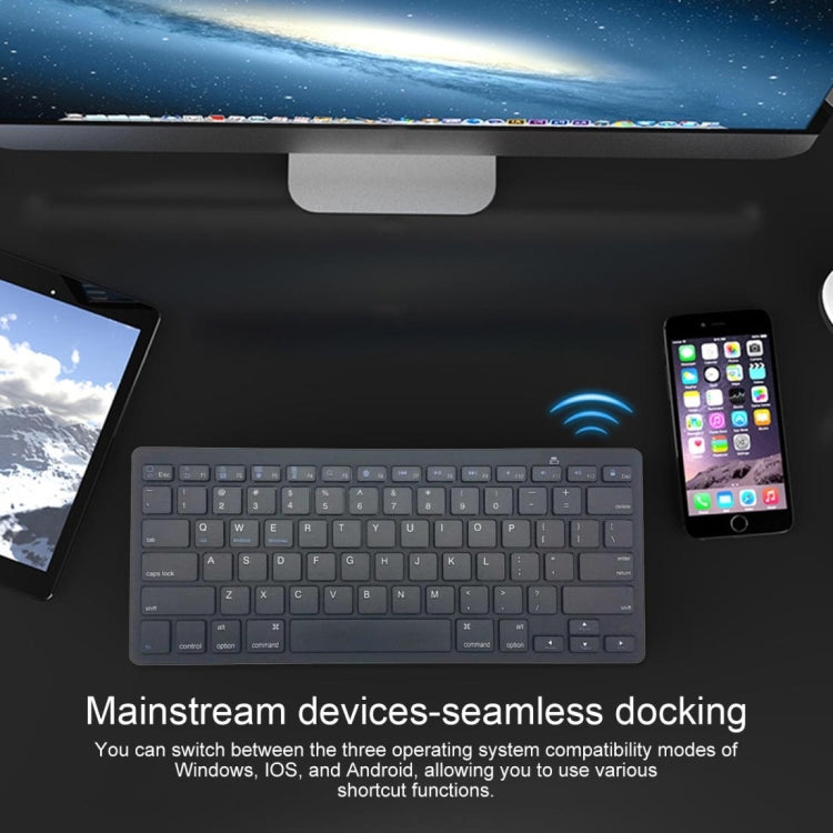 K09 Ultrathin 78 Keys Bluetooth 3.0 Wireless Keyboard (Black) - Wireless Keyboard by PMC TechLife | Online Shopping South Africa | PMC TechLife | Buy Now Pay Later Mobicred