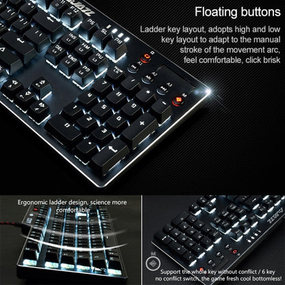 Ajazz AK35I Multimedia Knob Gaming Backlight Alloy Machinery Keyboard (Black Axis) - Wired Keyboard by Ajazz | Online Shopping South Africa | PMC Jewellery | Buy Now Pay Later Mobicred